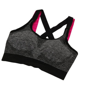 2017 New Yoga Sports Bras Women Running Fitness Shockproof Push Up Sexy Vest Seamless Sportwear #EW